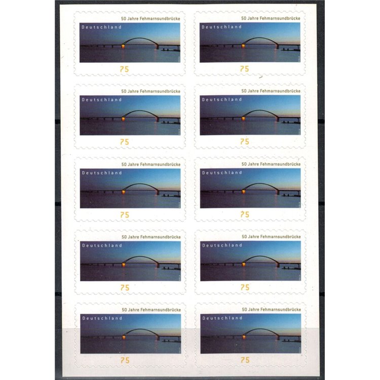 GERMANY BRD 2013 Fehmarnsundbrucke booklet MNH**