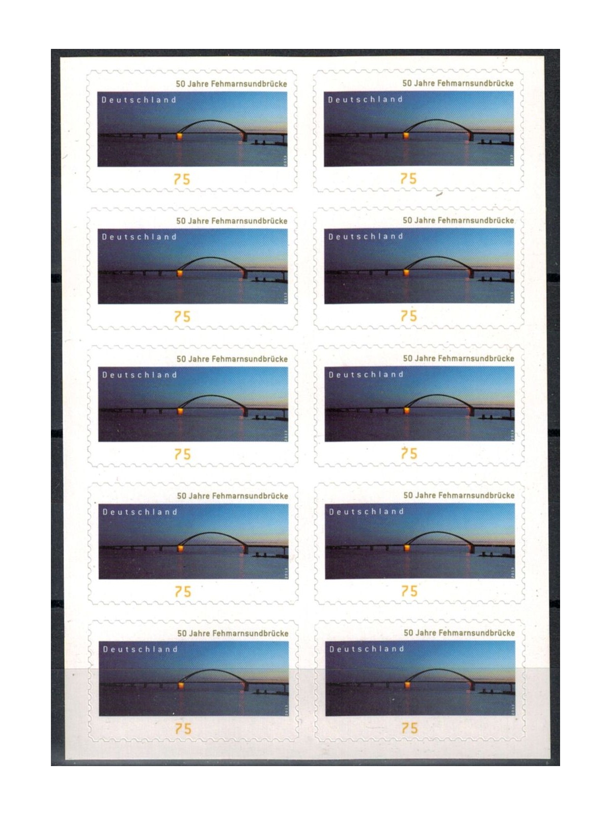 GERMANIA BRD 2013 Fehmarnsundbrucke LB MNH**