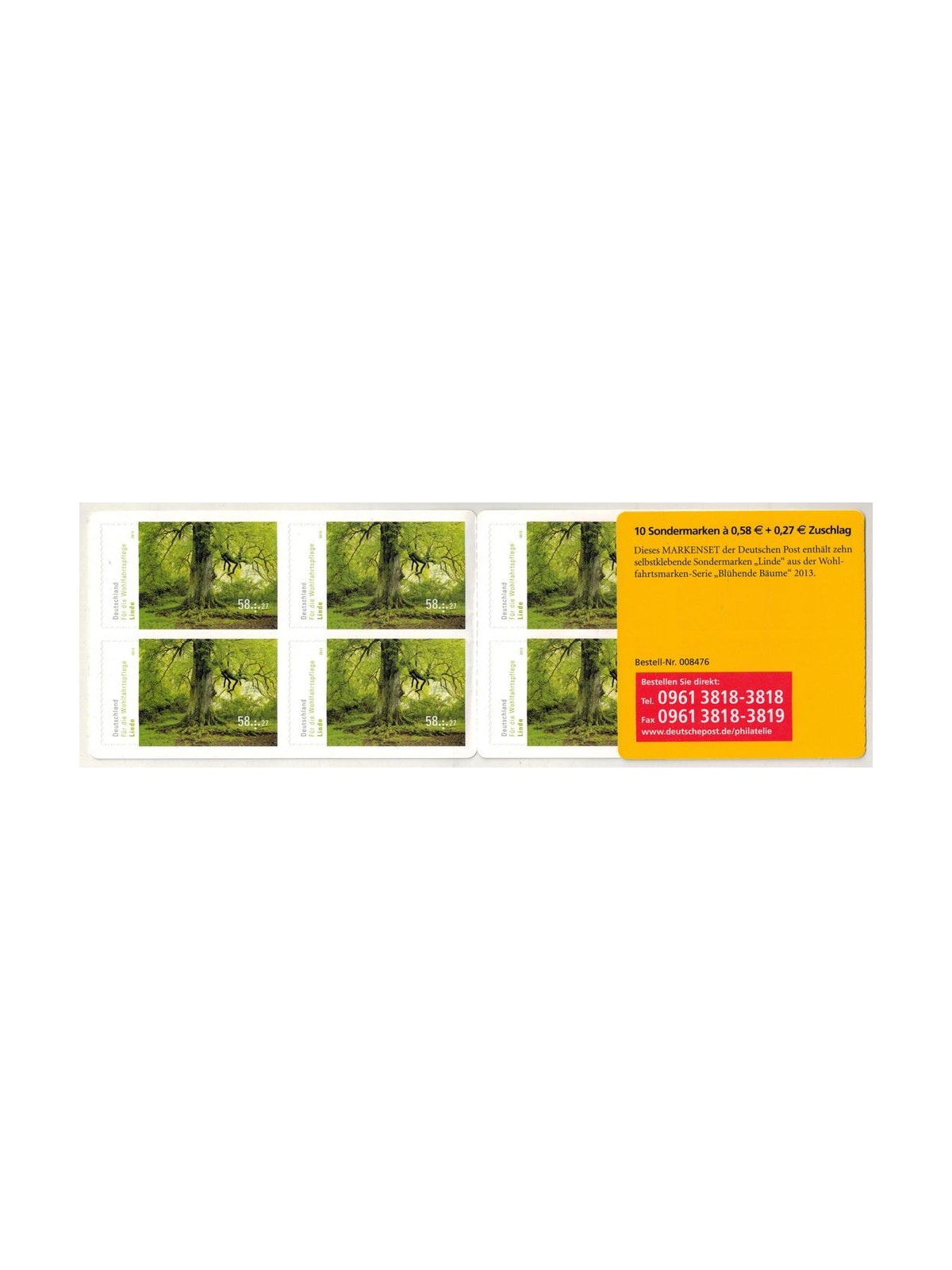 GERMANY BRD 2013 Charity (Linde) booklet MNH**