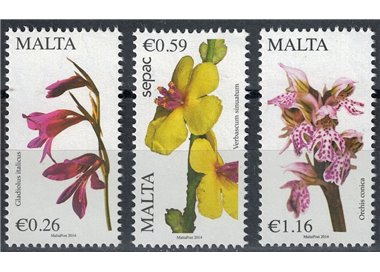 MALTA 2014 Flora, flowers 3v MNH**
