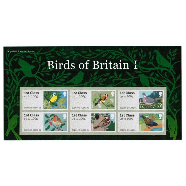 GRAN BRETAGNA 2010 Automatici, Fauna, Uccelli I 6v MNH**