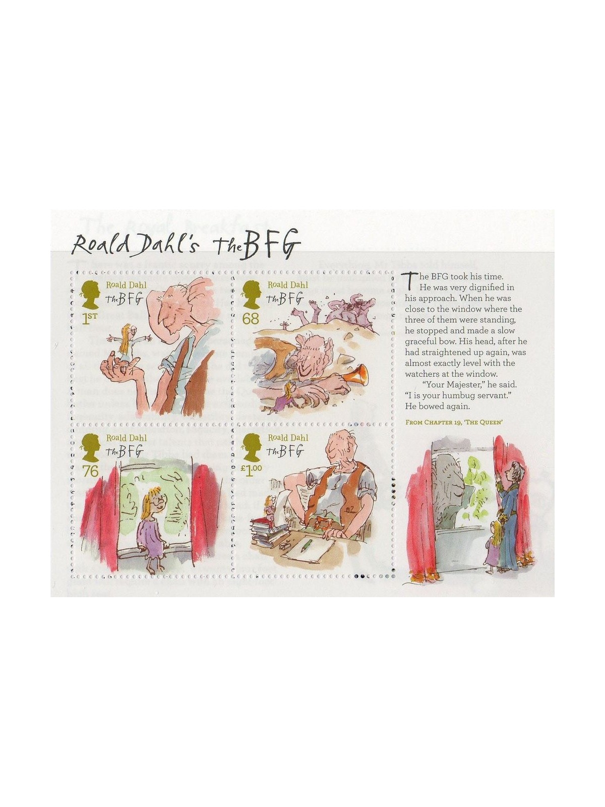 GRAN BRETAGNA 2012 Racconti, Roald Dahl BF MNH**