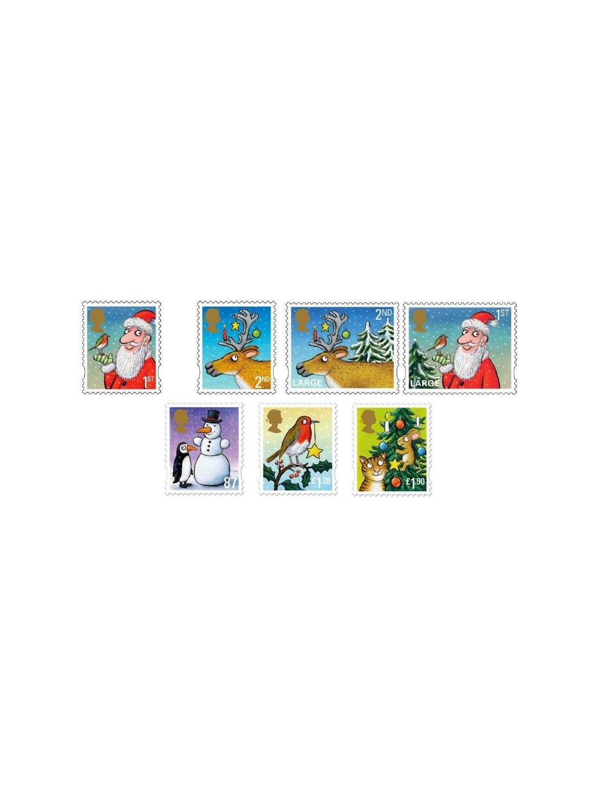 GREAT BRITAIN 2012 Christmas 7v MNH**