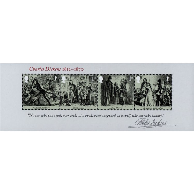 GRAN BRETAGNA 2012 Charles Dickens BF MNH**