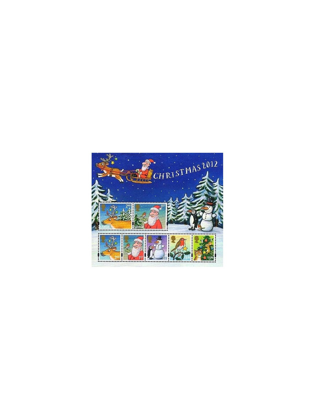 GREAT BRITAIN 2012 Christmas s/s MNH**