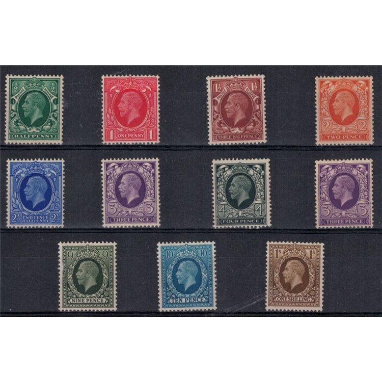 GREAT BRITAIN 1934-36 Ordinary series, George V 11v MH*