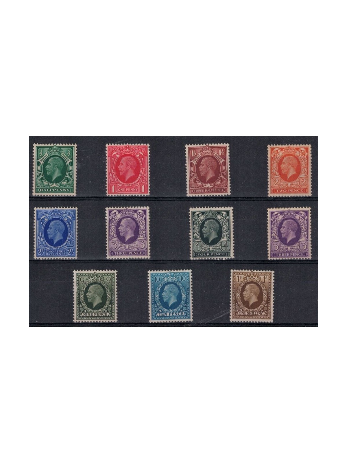 GREAT BRITAIN 1934-36 Ordinary series, George V 11v MH*