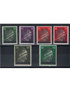 AUSTRIA 1945 German stamps overprinted with vertical lines 6v MNH**