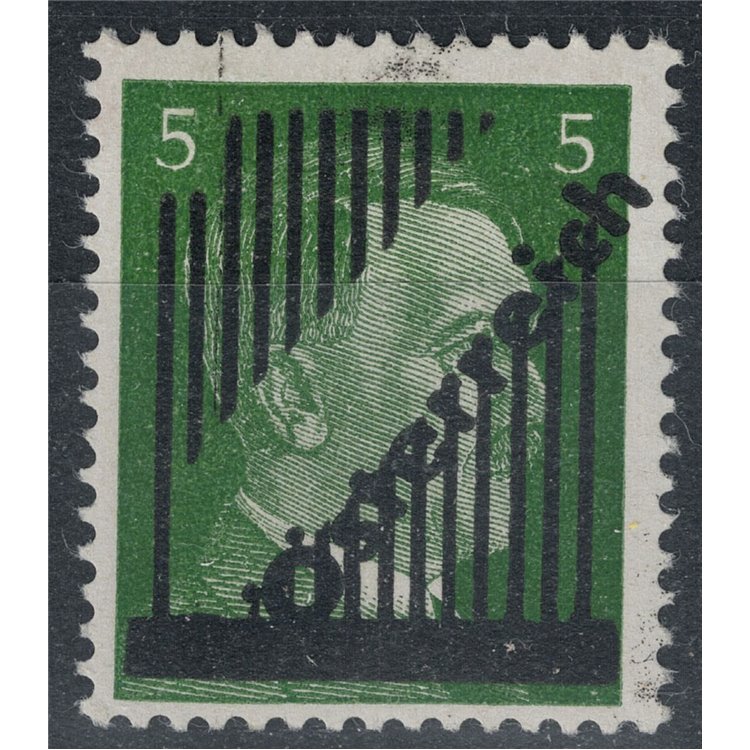AUSTRIA 1945 Francobollo di Germania 5p soprastampato con righe verticali MNH**