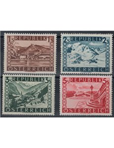 AUSTRIA 1945 Vedute, paesaggi (scellini) 2° tipo 4v MNH**