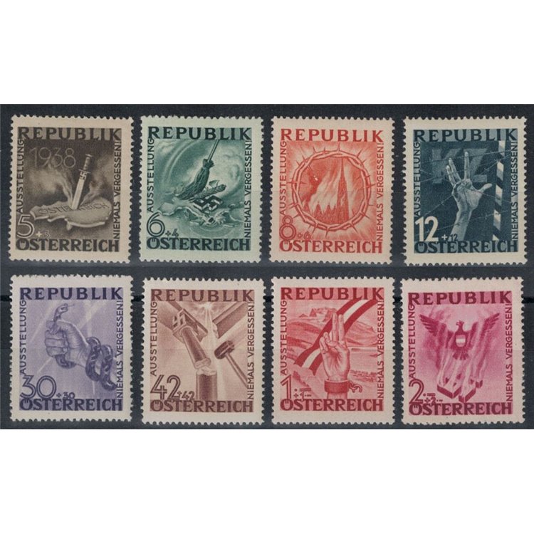 AUSTRIA 1946 Esposizione antifascista 8v MNH**