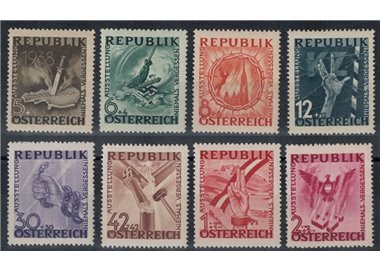 AUSTRIA 1946 Esposizione antifascista 8v MNH**