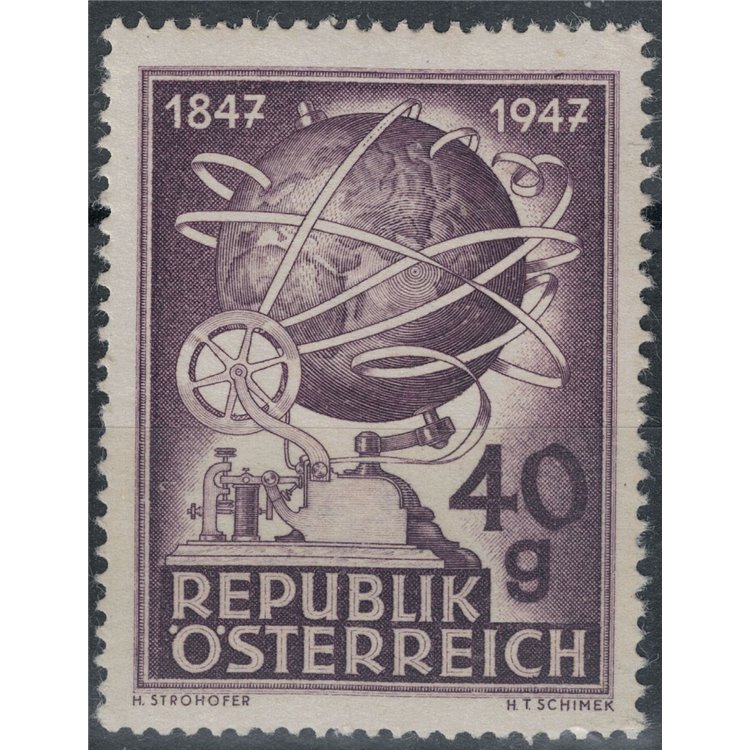 AUSTRIA 1947 Centenario del Telegrafo MNH**