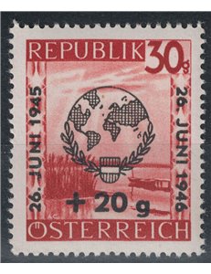 AUSTRIA 1946 Anniversario delle Nazioni Unite MNH**