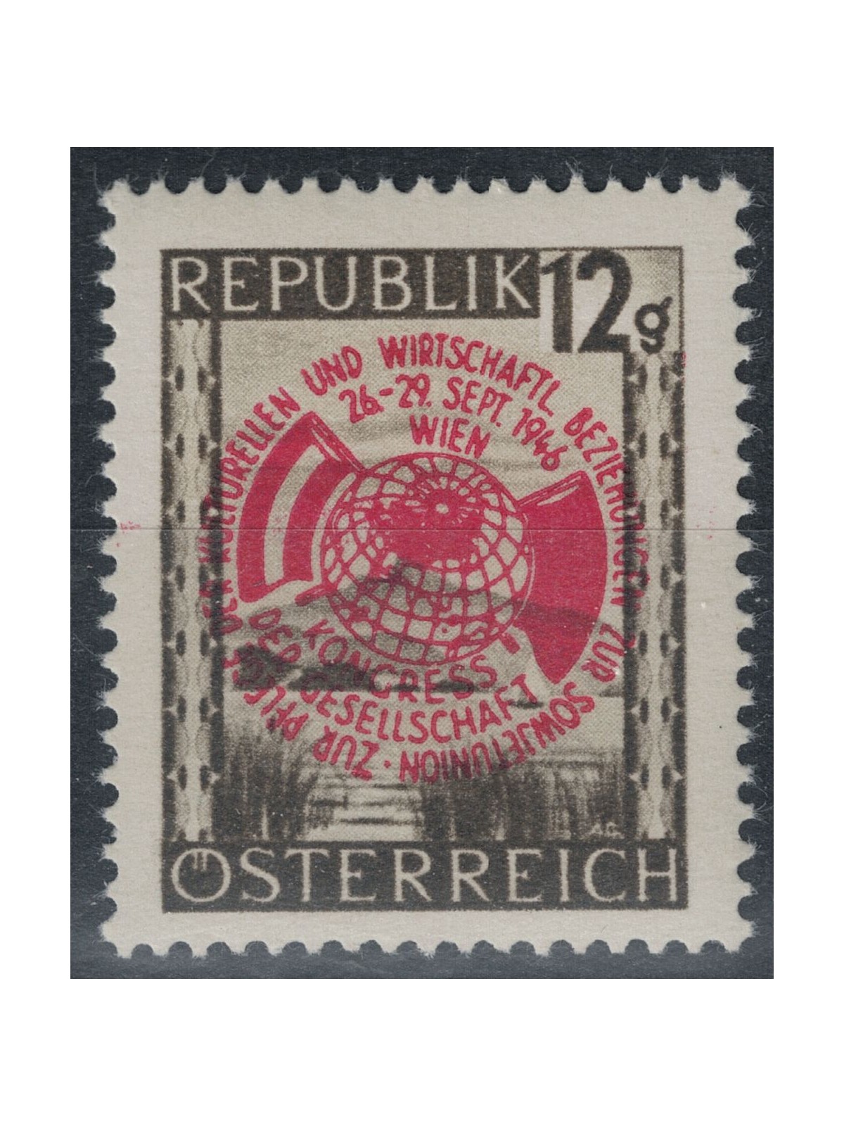 AUSTRIA 1946 Amicizia Austro-Sovietica MNH**