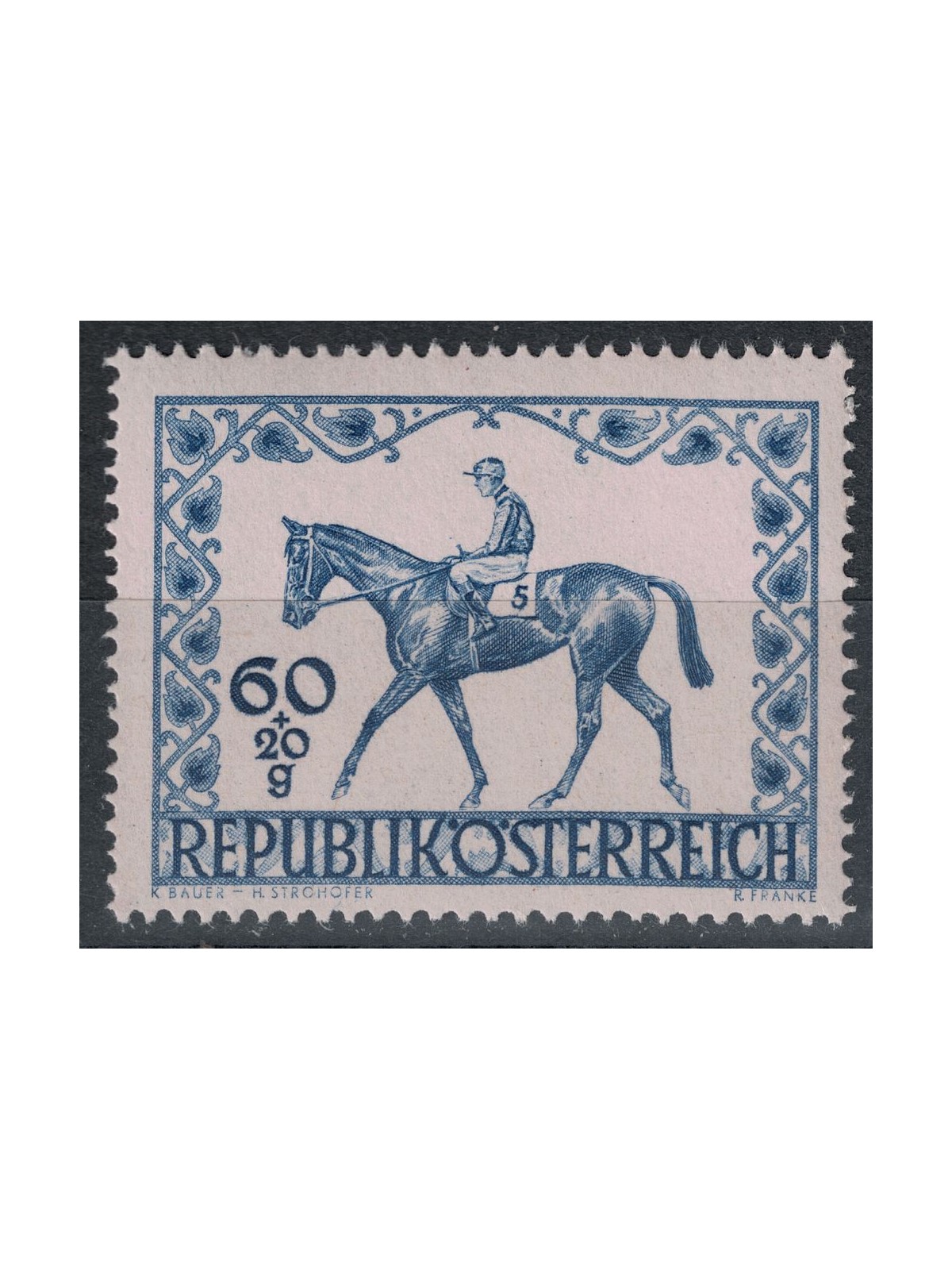 AUSTRIA 1947 Derby ippico di Vienna MNH**