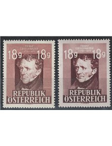 AUSTRIA 1947 Franz Grillparzer 2v MNH**