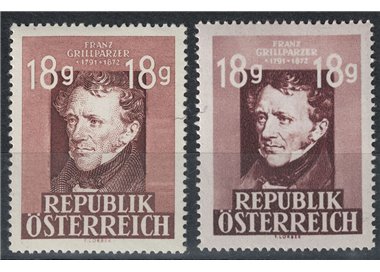 AUSTRIA 1947 Franz Grillparzer 2v MNH**
