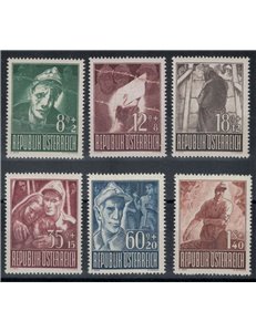 AUSTRIA 1947 Pro prigionieri di guerra 6v MNH**