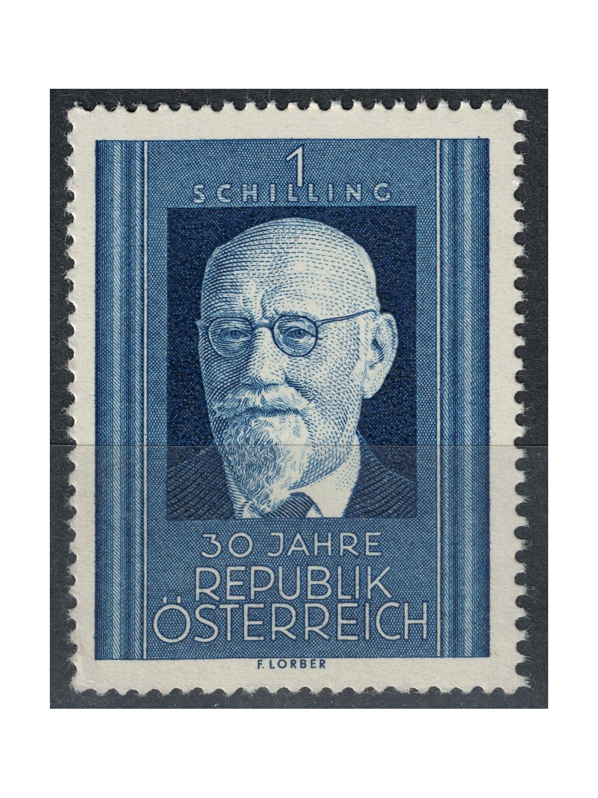 AUSTRIA 1948 Anniversario della Repubblica, Karl Renner MNH**