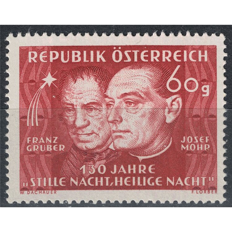 AUSTRIA 1948 Christmas Carol Stille Nacht Heilige Nacht MNH**