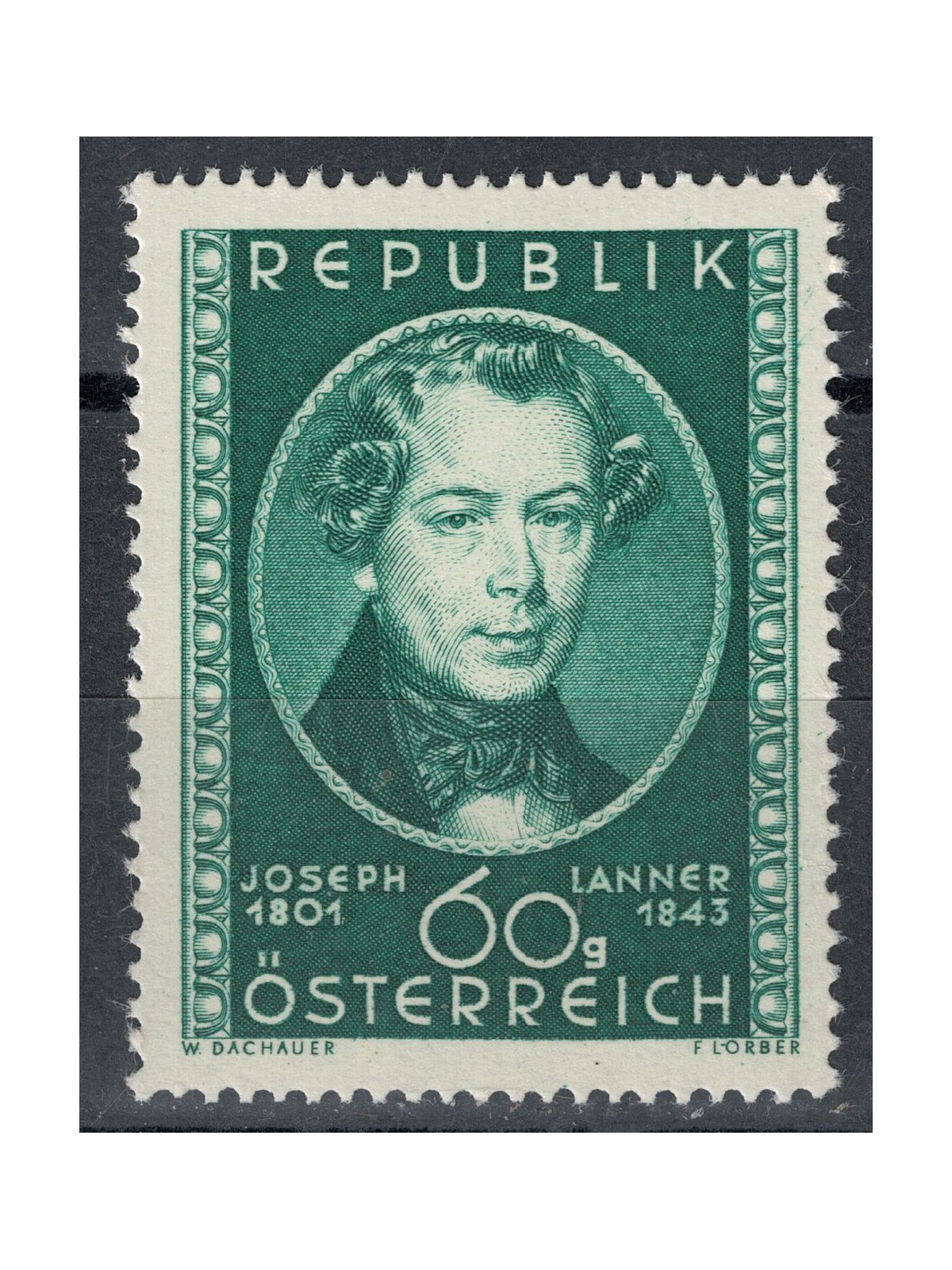 AUSTRIA 1951 Joseph Lanner MNH**