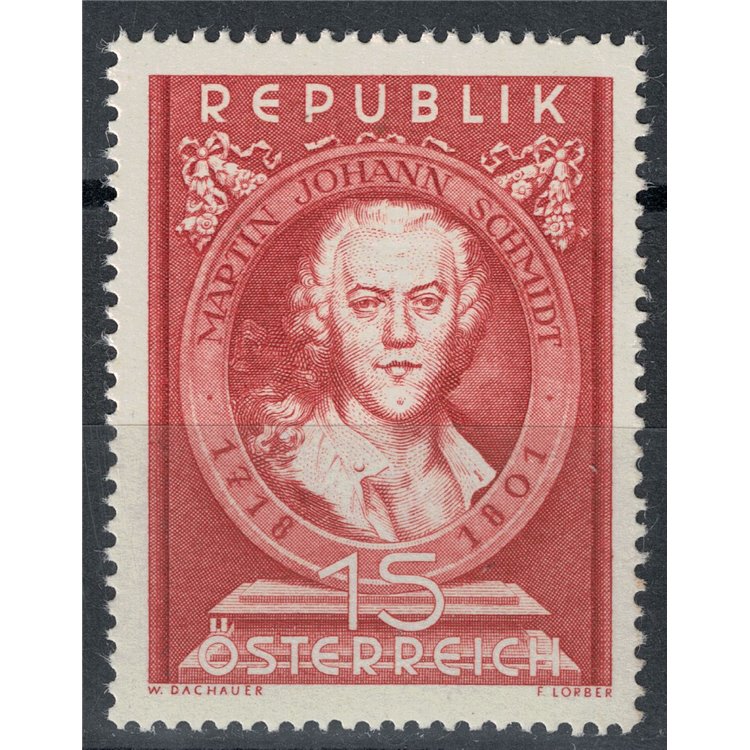 AUSTRIA 1951 Martin Johann Schmidt MNH**