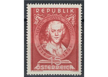AUSTRIA 1951 Martin Johann Schmidt MNH**