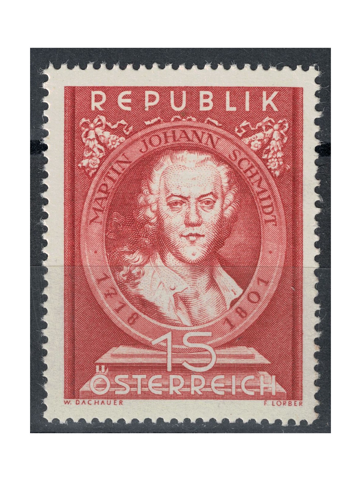 AUSTRIA 1951 Martin Johann Schmidt MNH**