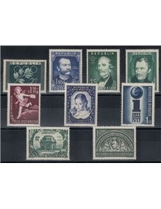 AUSTRIA 1952 Annata completa 9v MNH**