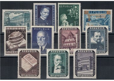 AUSTRIA 1953 Annata completa 11v MNH**
