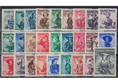 AUSTRIA 1948-50 Regional costumes 27v MNH**