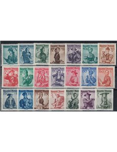 AUSTRIA 1958-59 Regional costumes 21v MNH**