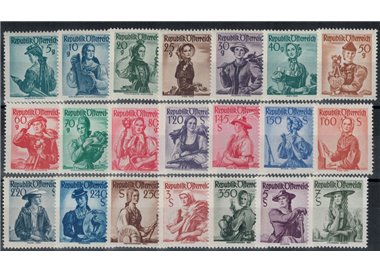 AUSTRIA 1958-59 Regional costumes 21v MNH**