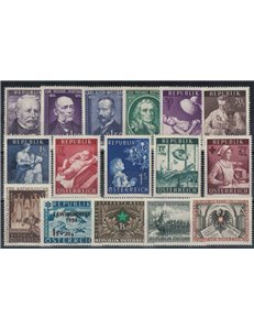 AUSTRIA 1954 Annata completa 16v MNH**