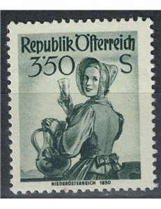 AUSTRIA 1951-52 Regional costumes, Lower Austria, 3.50s MNH**