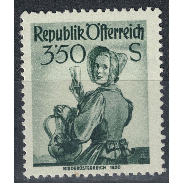 AUSTRIA 1951-52 Regional costumes, Lower Austria, 3.50s MNH**
