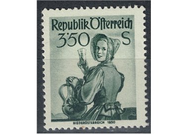 AUSTRIA 1951-52 Regional costumes, Lower Austria, 3.50s MNH**
