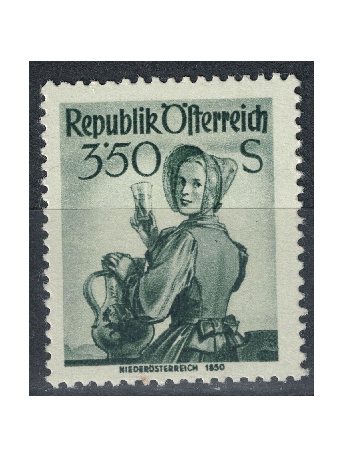 AUSTRIA 1951-52 Regional costumes, Lower Austria, 3.50s MNH**