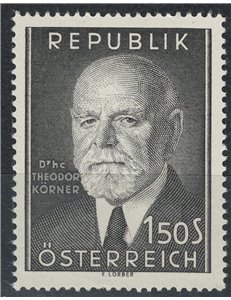 AUSTRIA 1957 Morte del Presidente Theodor Korner MNH**