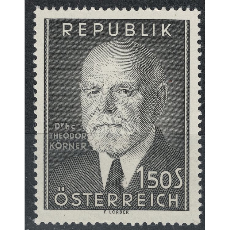 AUSTRIA 1957 Morte del Presidente Theodor Korner MNH**