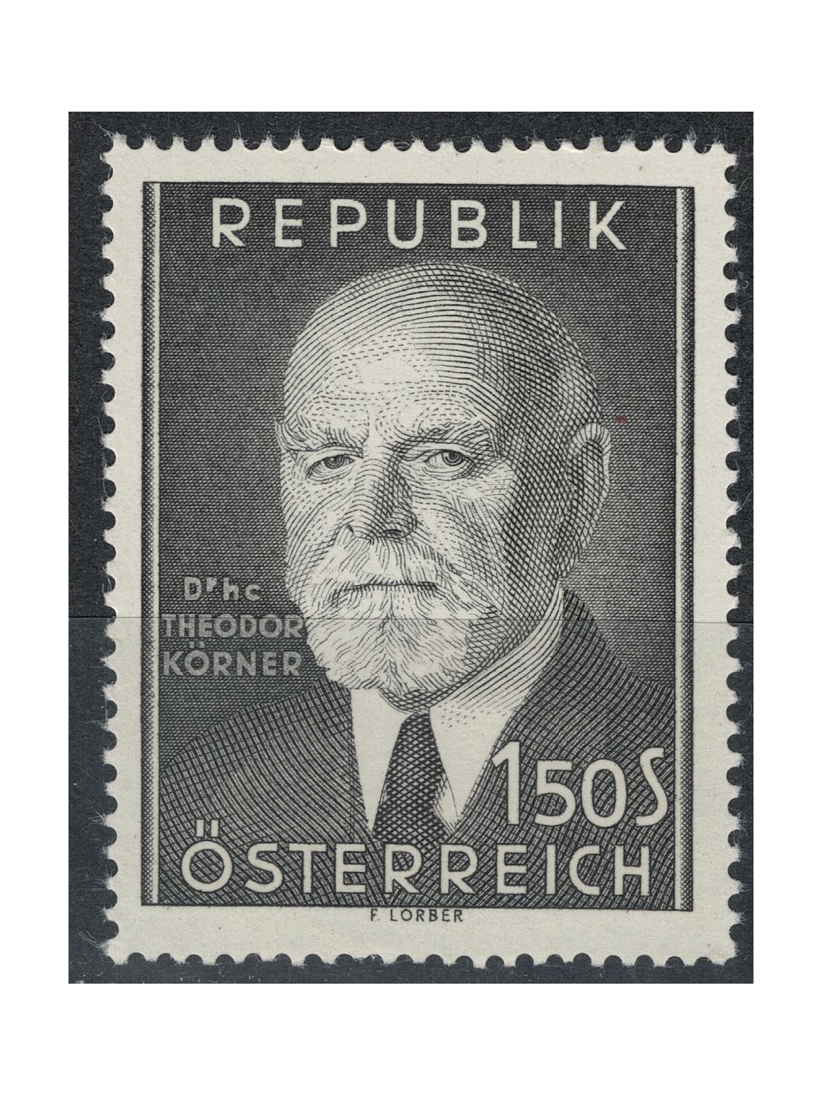 AUSTRIA 1957 Morte del Presidente Theodor Korner MNH**