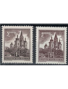 AUSTRIA 1957 Mariazell Basilica 2v MNH**