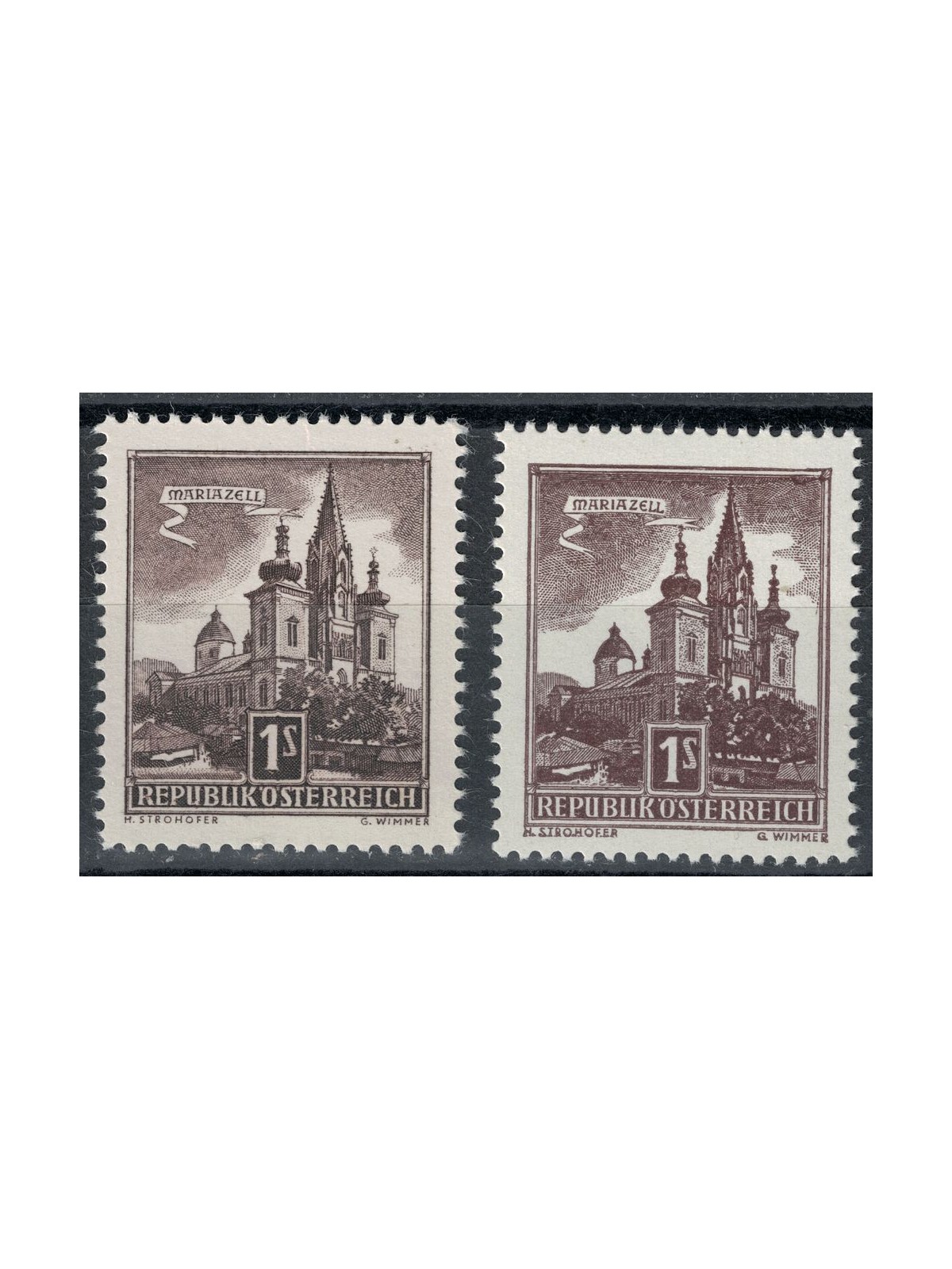 AUSTRIA 1957 Basilica di Mariazell 2v MNH**