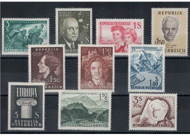 AUSTRIA 1960 Annata completa 10v MNH**