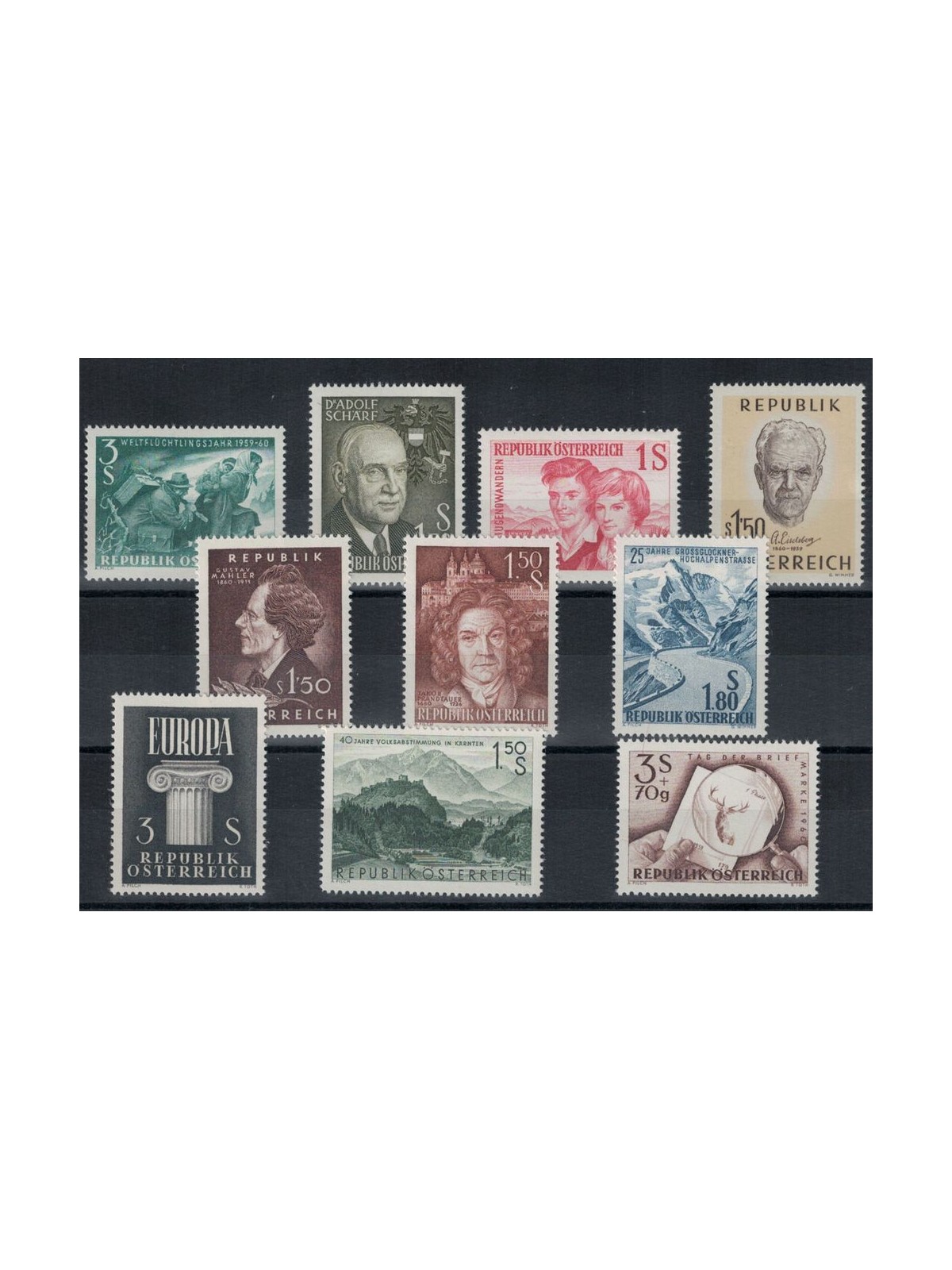 AUSTRIA 1960 Complete vintage 10v MNH**