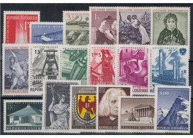 AUSTRIA 1961 Complete vintage 18v MNH**