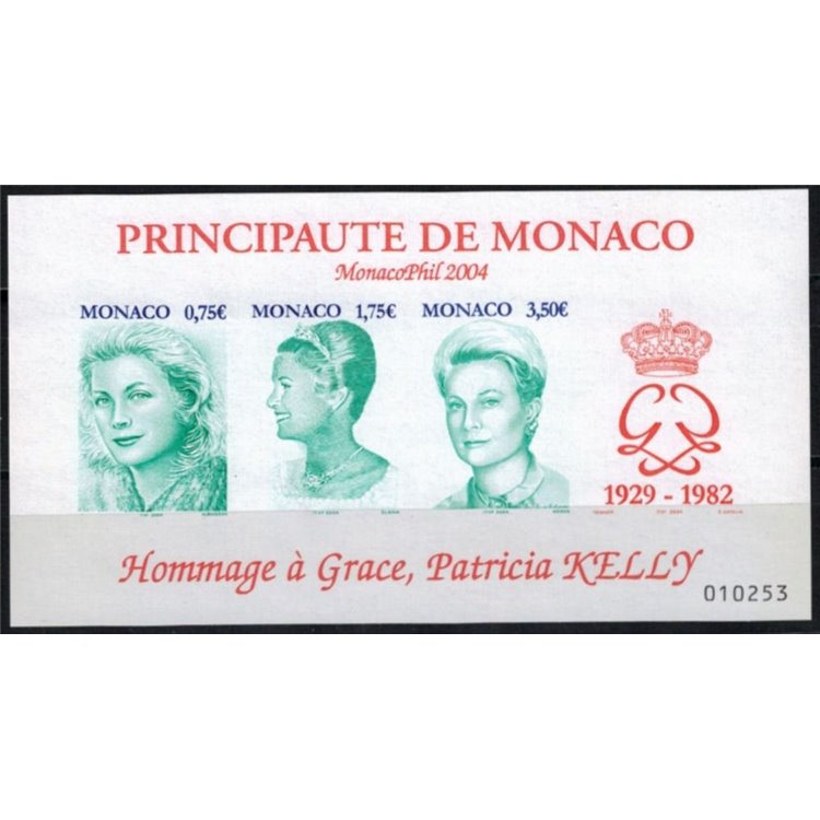 MONACO 2004 Grace Kelly, Monacophil BF MNH**