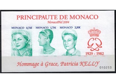 MONACO 2004 Grace Kelly, Monacophil BF MNH**