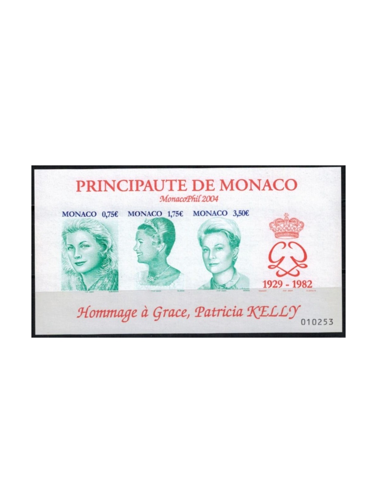 MONACO 2004 Grace Kelly, Monacophil s/s MNH**